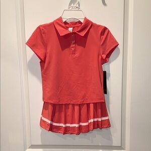Girls' Coral Polo Top and Skort Set
